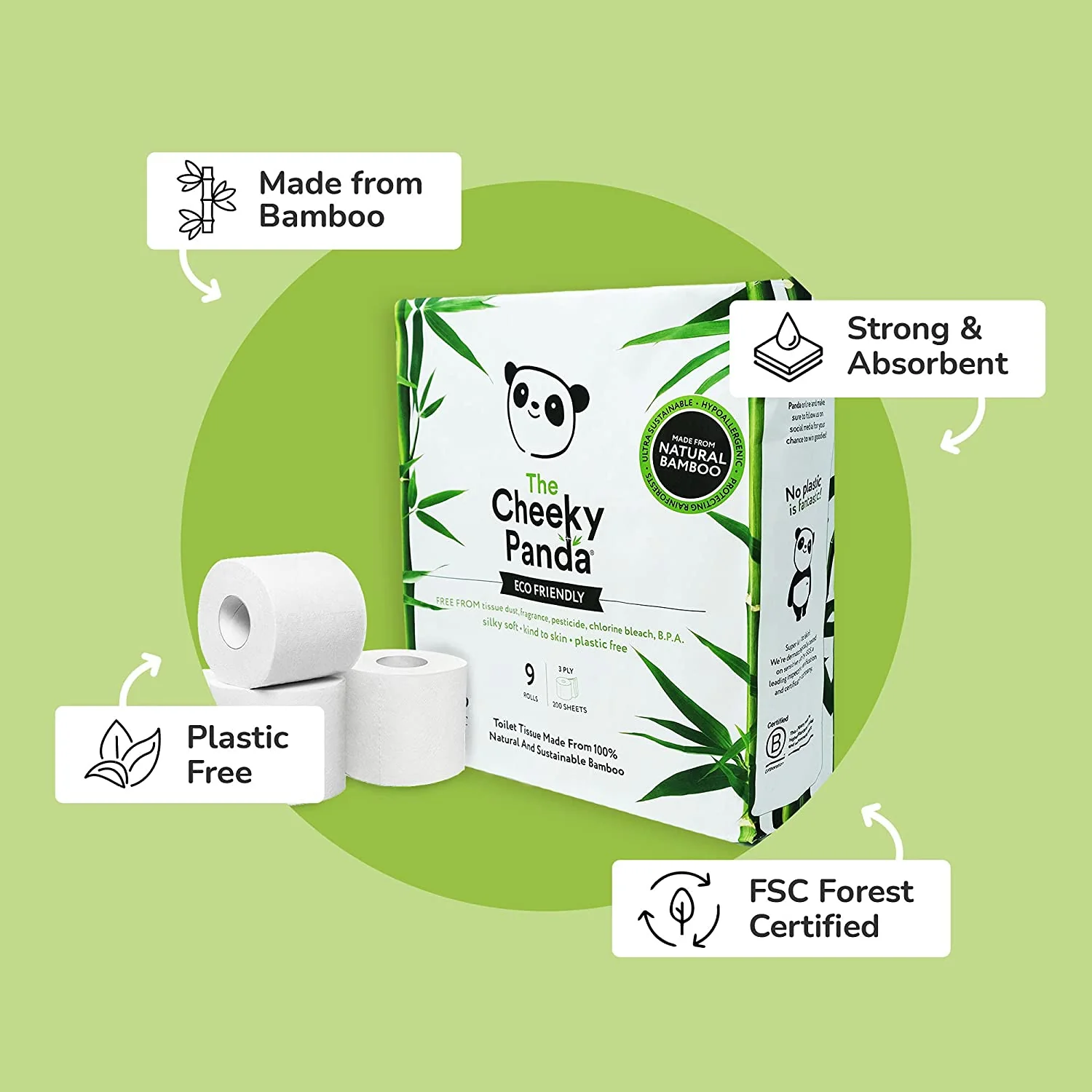 Cheeky Panda bulk toilet tissue box