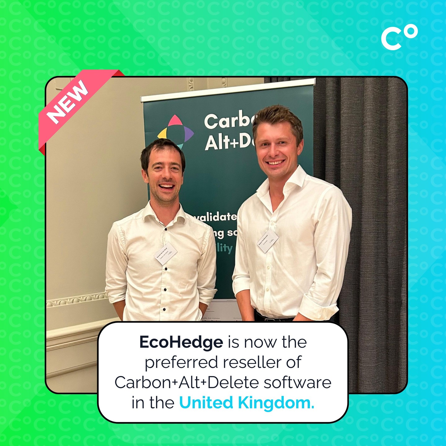 EcoHedge is now the preferred reseller of Carbon+Alt+Delete software in the UK 🇬🇧