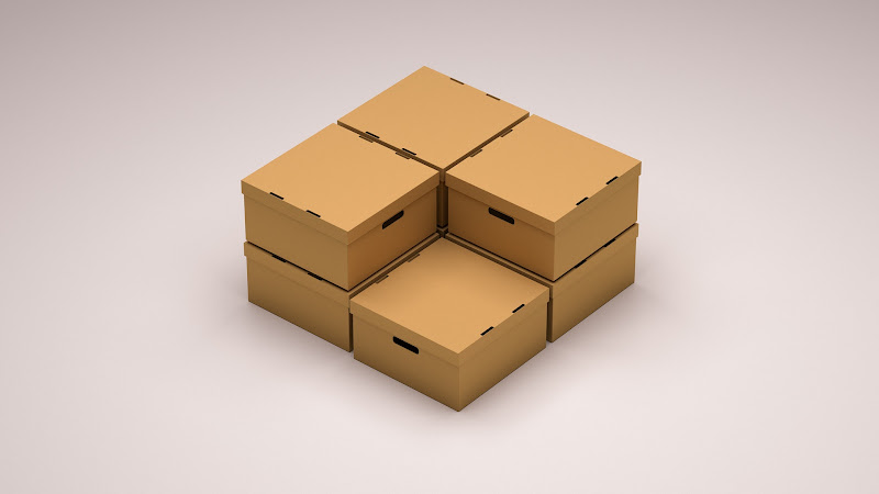 Stacked sustainable packaging materials